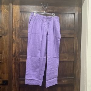 Only Necessities Pants Women 18 W P Elastic Waist Pockets‎ Purple